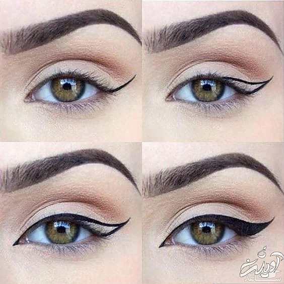 آموزش تصویری کشیدن خط چشم